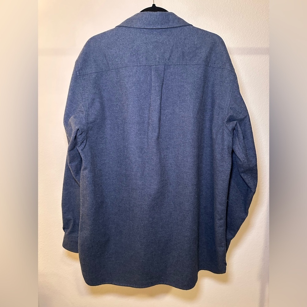 LL Bean Chamois Cloth Navy Shirt Traditional Fit - Picture 4 of 9